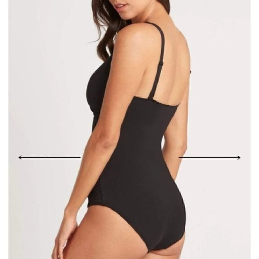 Sealevel Essentials Cross Front Multifit One Piece Black 6 NWOT - Picture 3 of 13